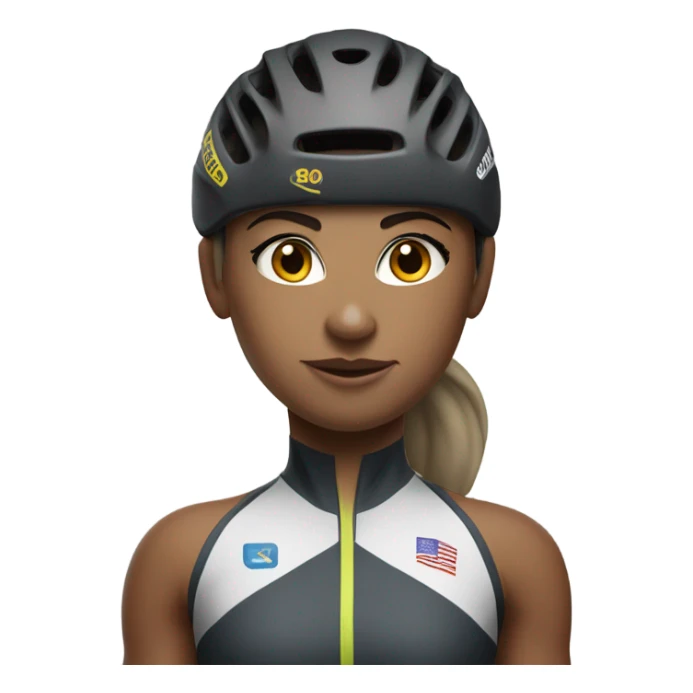female triathlete sticker