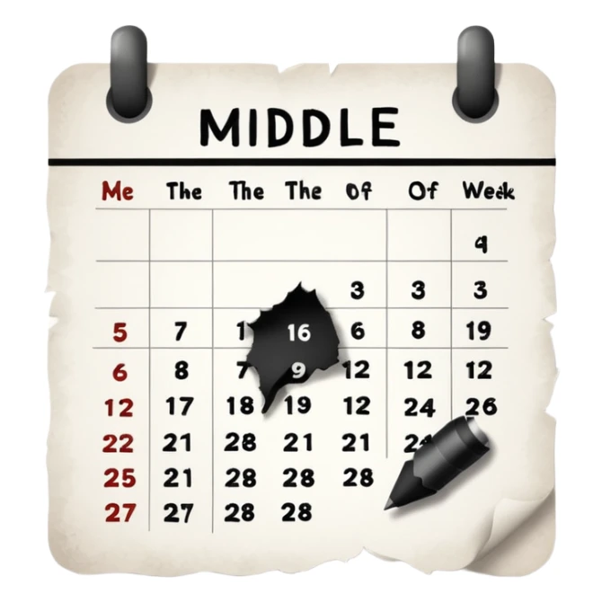 middleof the week sticker