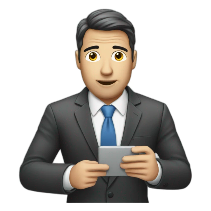 businessman-with-phone-on-face sticker
