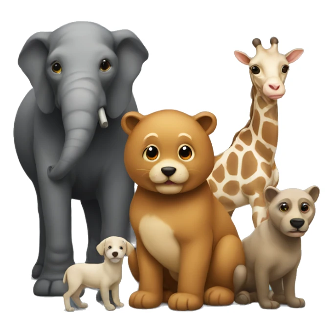 Group of animals together sticker