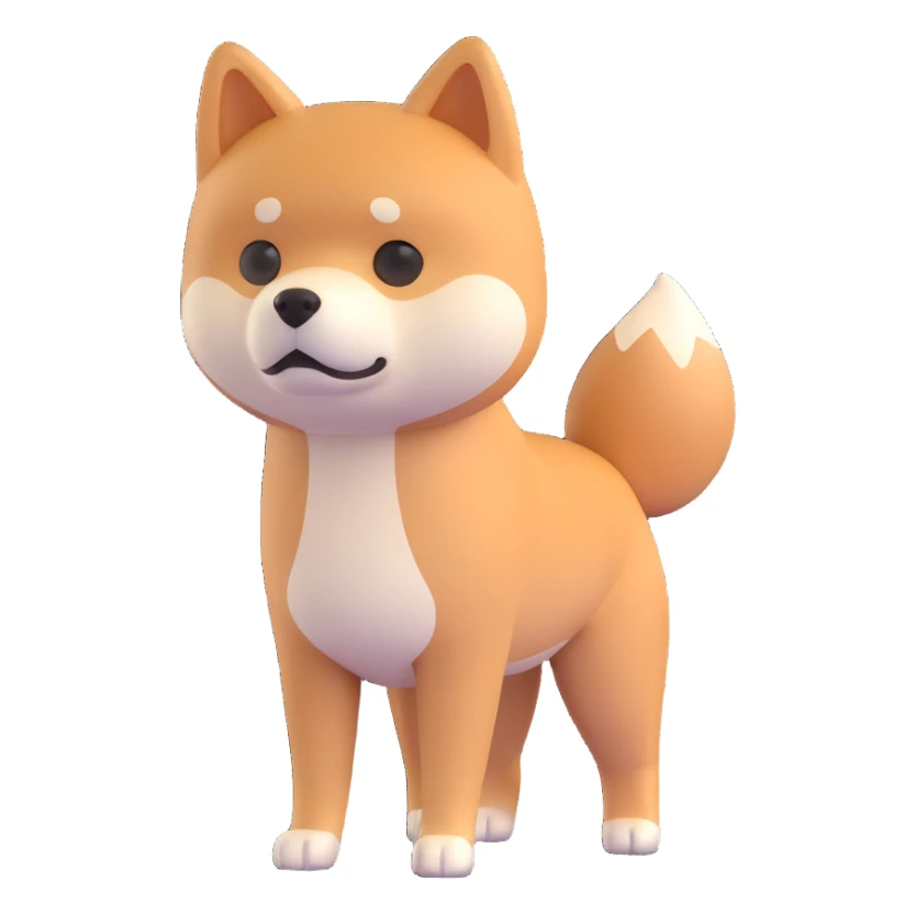 shiba inu standing, sad sticker