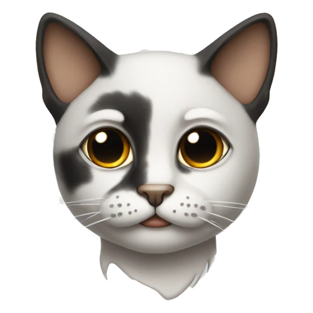 Cat with a black stain in his forehead  sticker