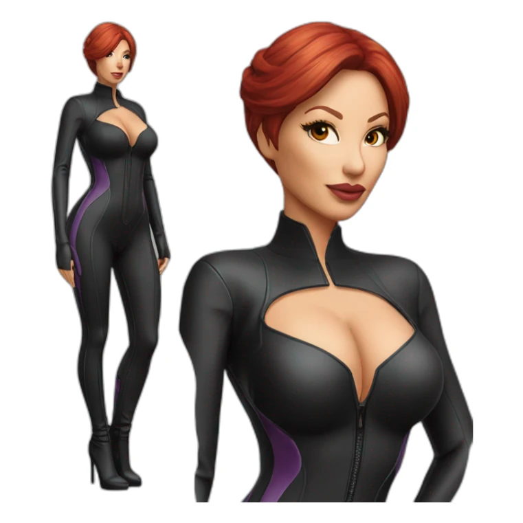 Bianca Beauchamp hyperréalisme in catsuit full body sticker