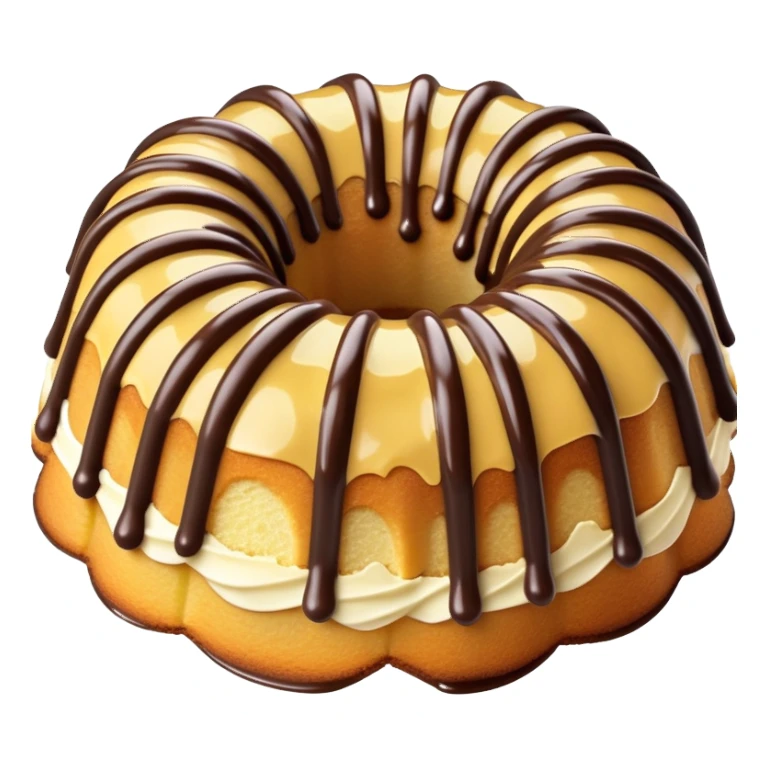 vanilla bundt cake with chocolate frosting  sticker