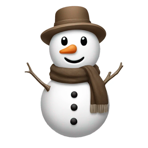 Brown and white asthetic snowman sticker