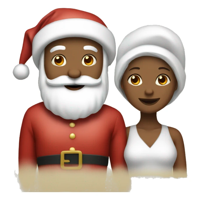 santa and mrs. claus  sticker