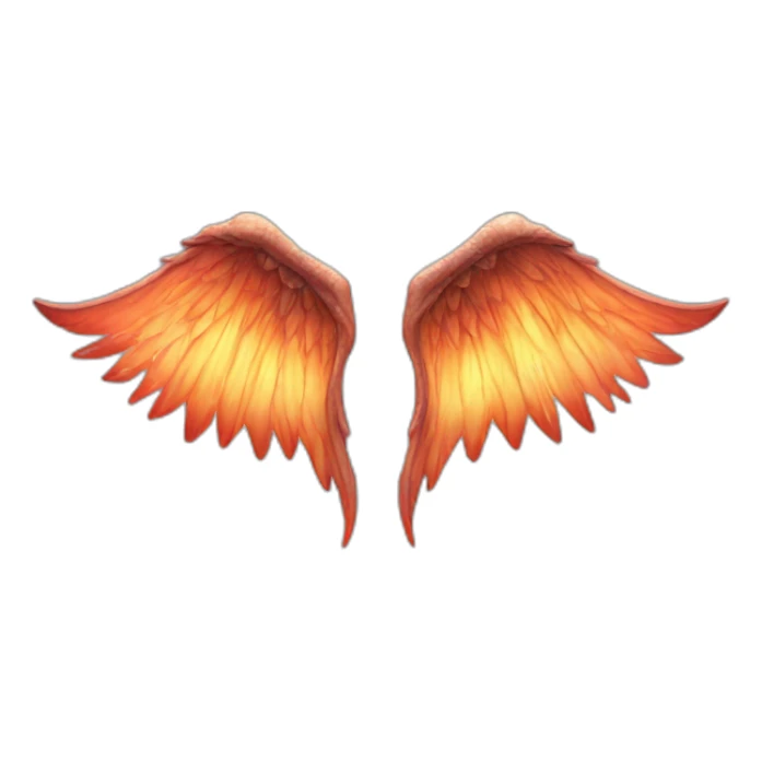 one pair of celestial demon wings  sticker