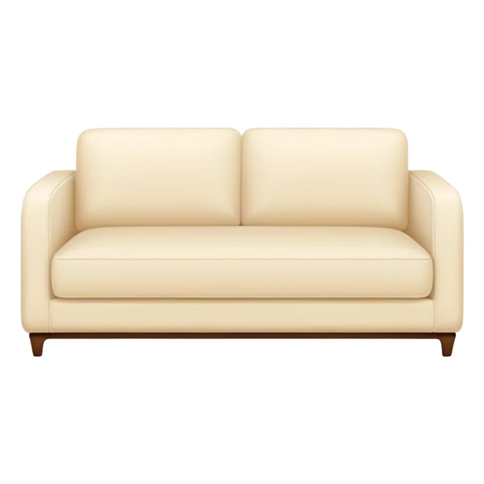 minimalist modern cream sofa with clean lines sticker