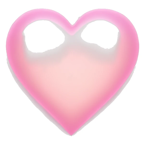 light pink heart with a glow sticker