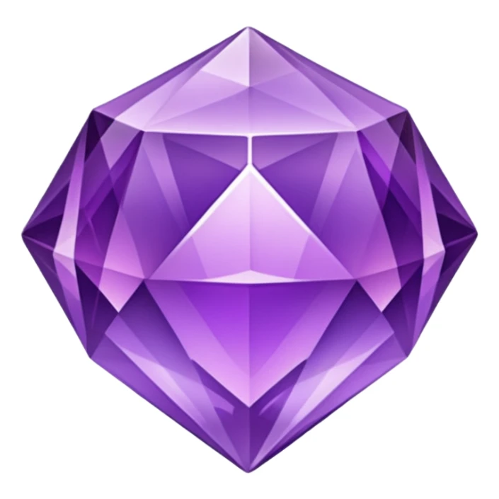 ultra realistic purple crystal sticker