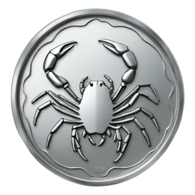 scorpio chrome coin sticker