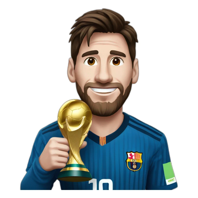 Messi con la copa del mundo  sticker