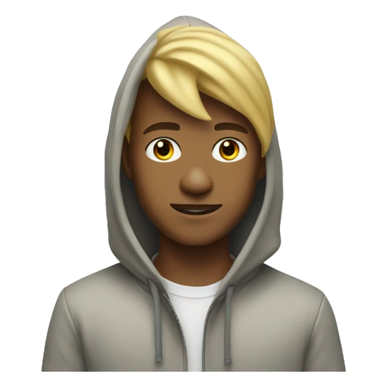 blonde boy outdoors in hood sticker