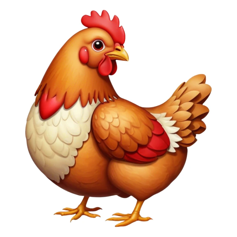 the chicken with heart  sticker