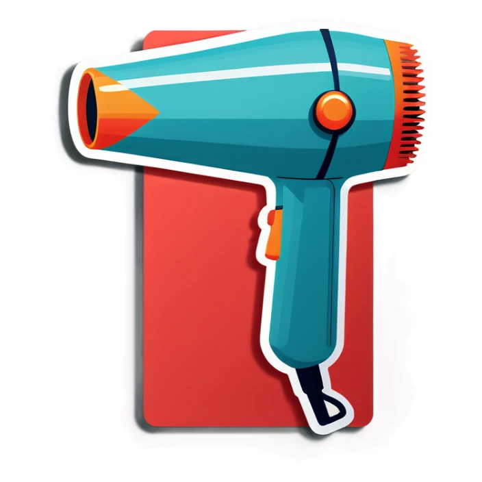 hair dryer sticker