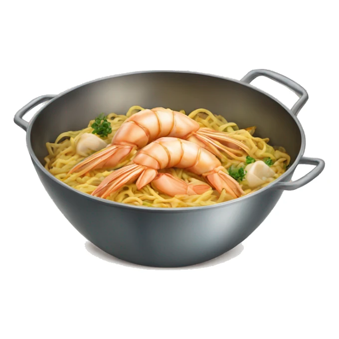 seafood fideua pan sticker