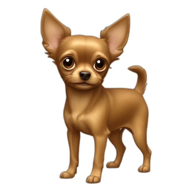 Russian-toy-terrier-full-light-brown-hairy sticker