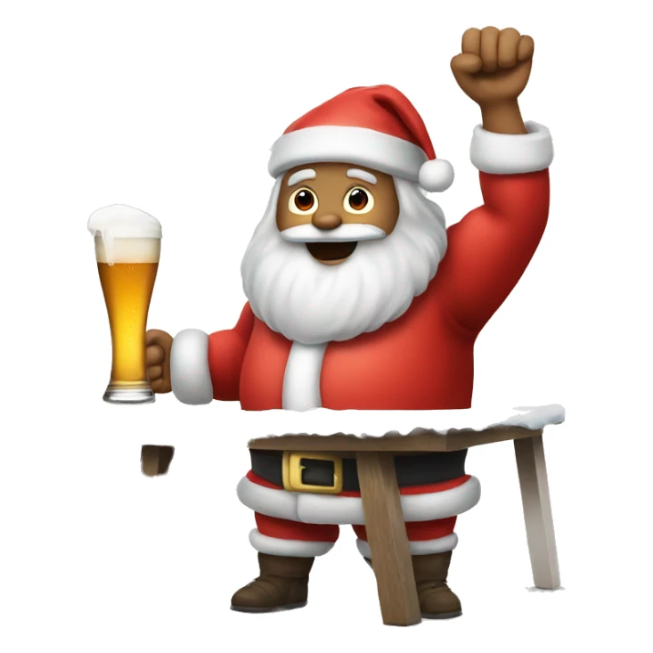 Santa playing beer pong sticker