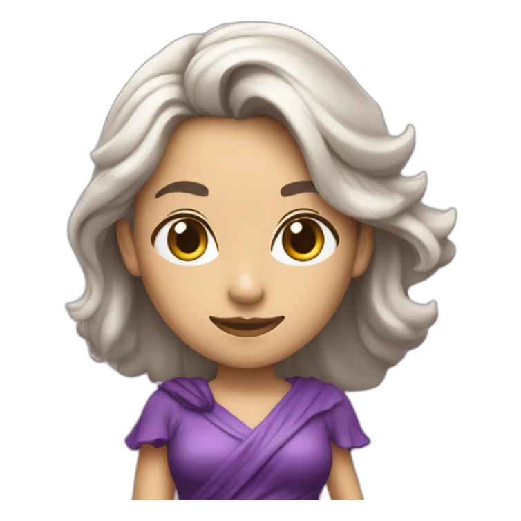 Diana con un dardo en morado  sticker