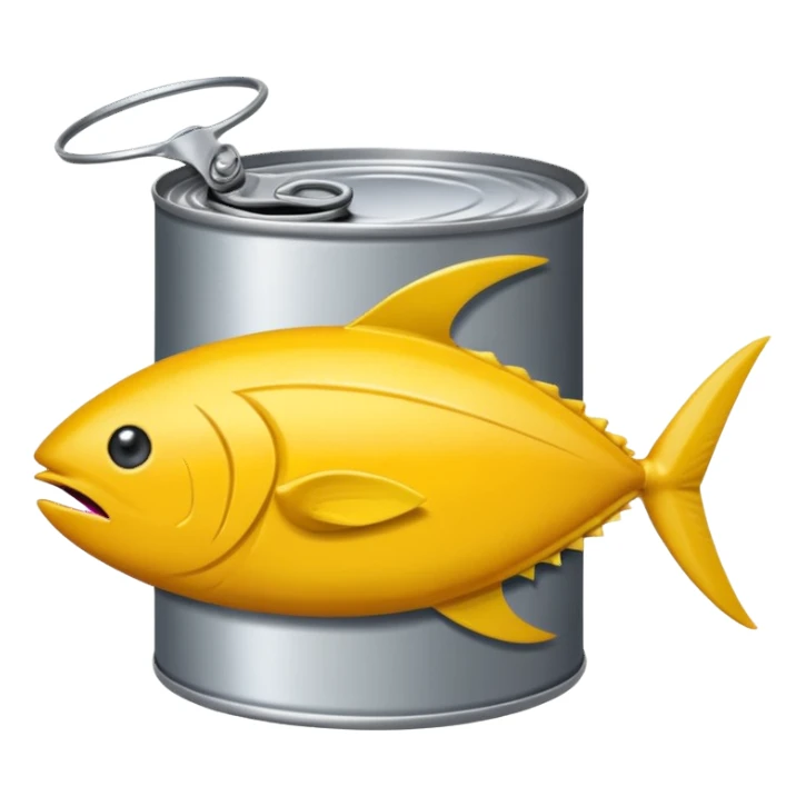 Make the eating tuna iPhone emoji style sticker