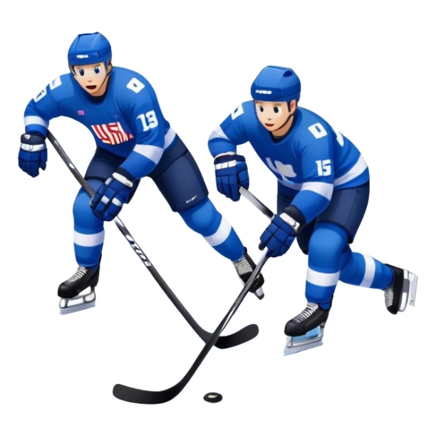 USA versus Finland hockey sticker