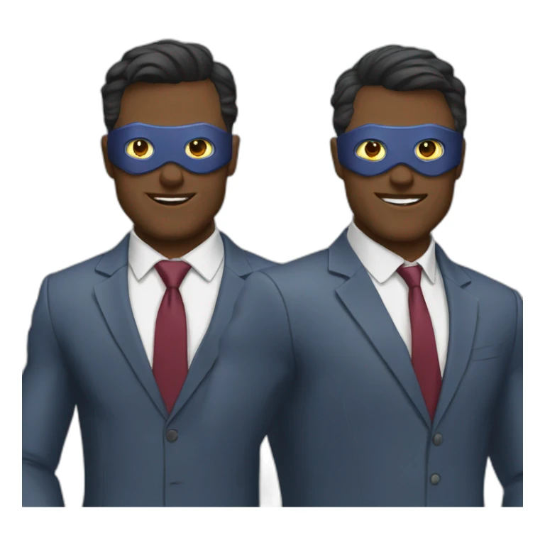 2 business men as superheroes sticker