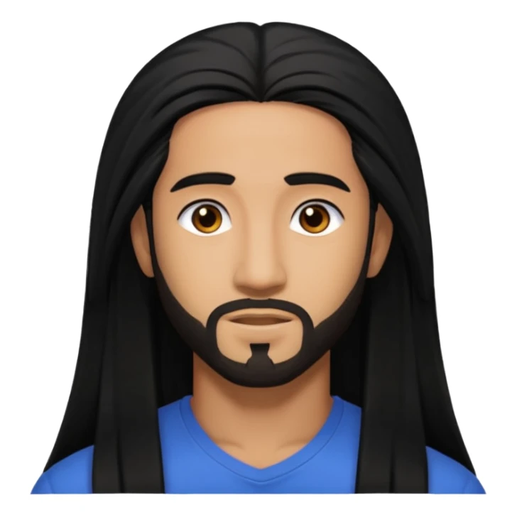 Omarion with long Black Hair sticker