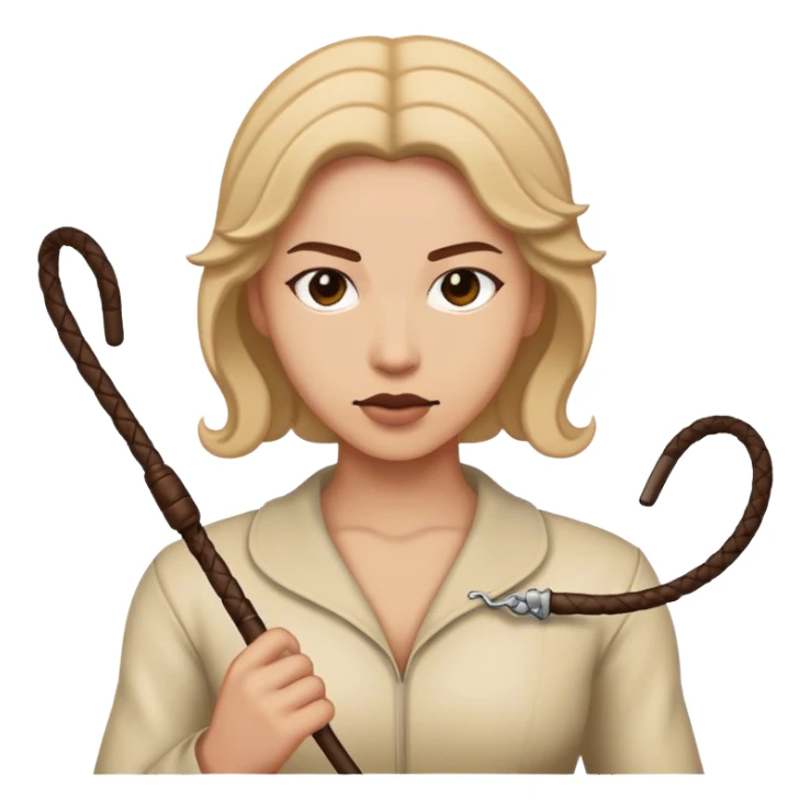 person with a whip sticker