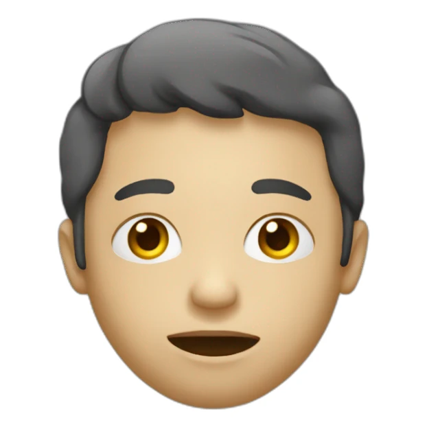 Un visage humain décomposé sticker