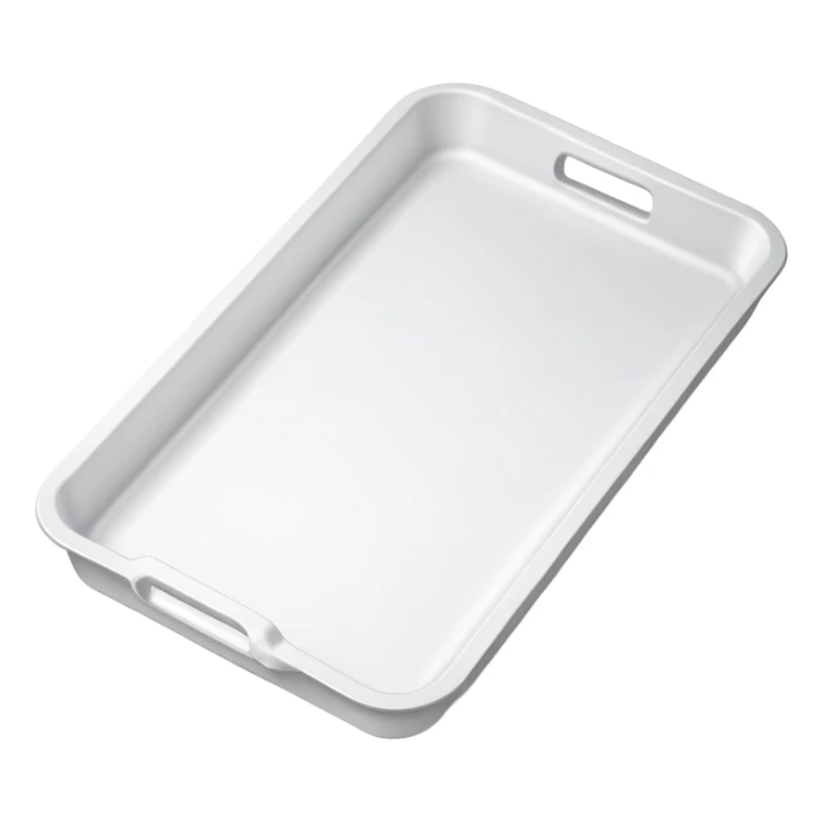 A white styrofoam tray (bandeja de isopor) sticker