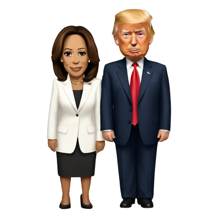 Kamala Harris with Trump sticker