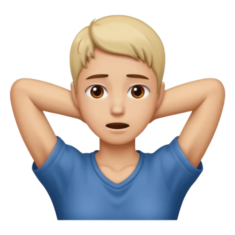 Person with hands over their neck sticker