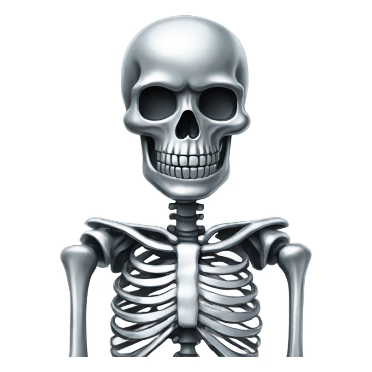 Skeleton made out of chrome sticker