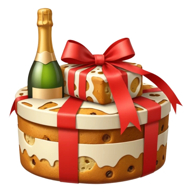 Panettone regali spumante natale sticker