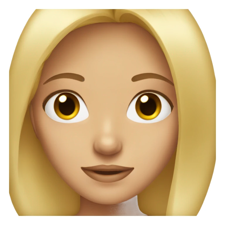 Blonde girl with brown eyes sticker