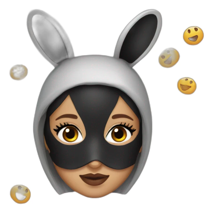 ariana grande with black bunny mask sticker