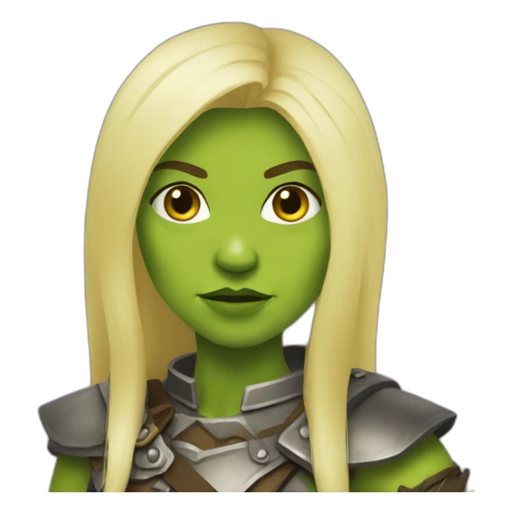 orc blonde warrior woman sticker