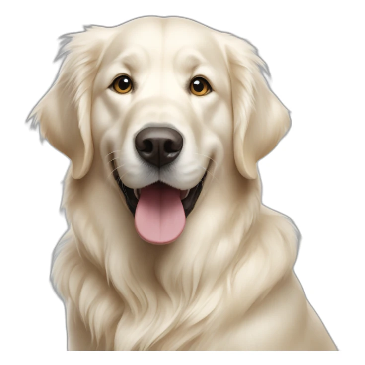 Pépé the hungry white golden retriever sticker