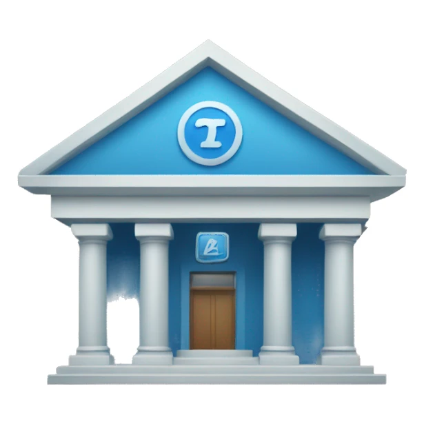 bank with telegram blue logo on it sticker