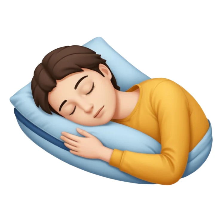 person sleeping on their back sticker