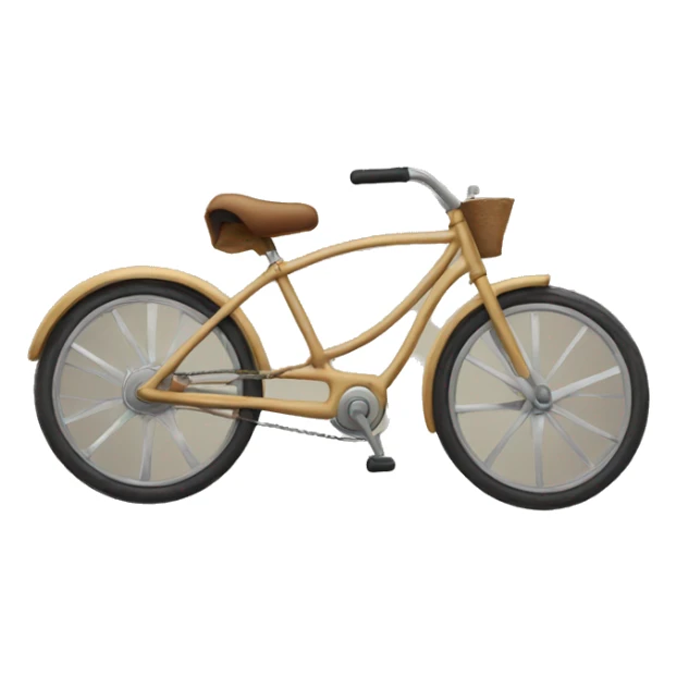 Bike shaped like a mustache sticker