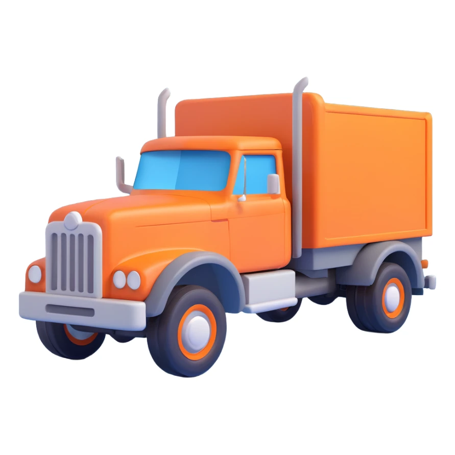 orange and gray truck sticker
