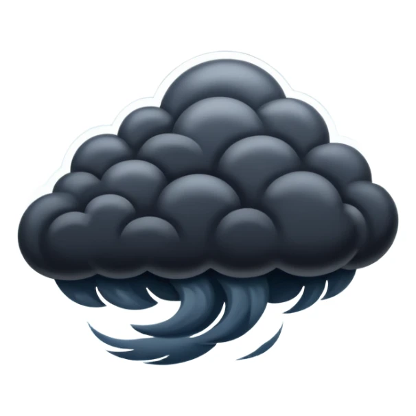sky full of dark clouds with windy background  sticker