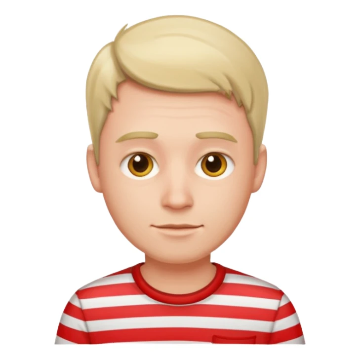 Men  with Shirt red Striped  sticker