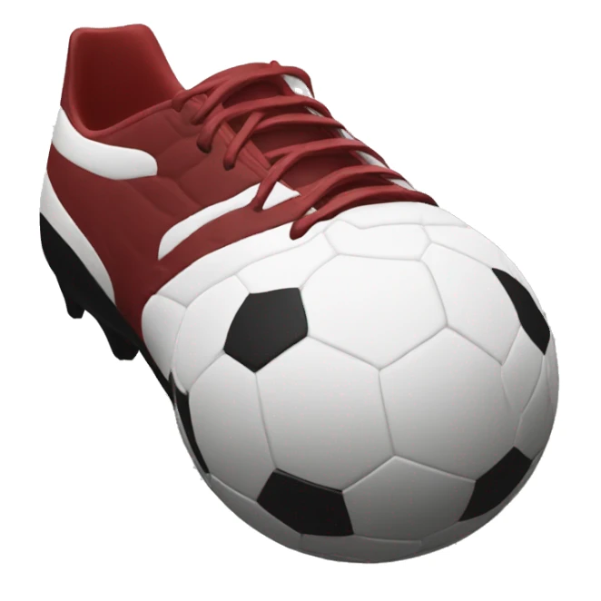 Soccer boots that are dark red sticker