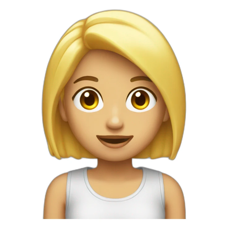 Chica rubia con ganas de llorar sticker