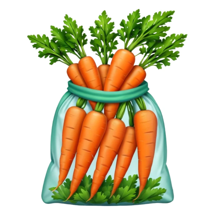 buy bag with carrot. Transparent background sticker