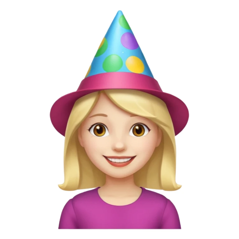 party hatted girl sticker