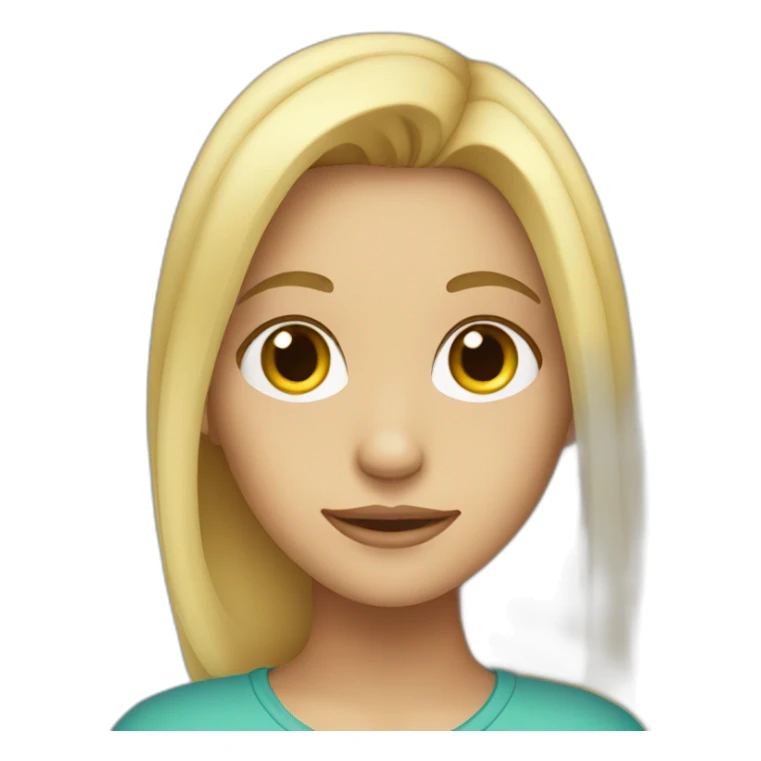 blonde girl looking at viewer sticker