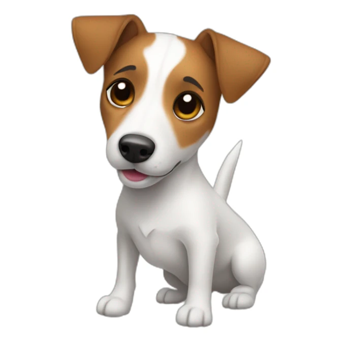 dog Jack Russell Terrier full body sticker